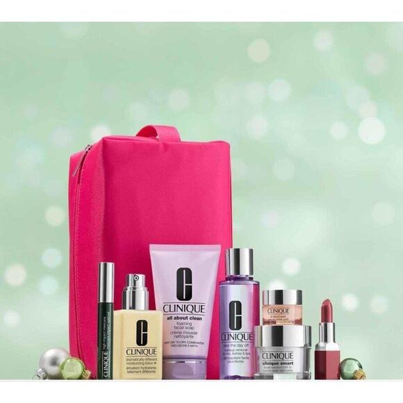 8 PIECE BEST OF CLINIQUE SKIN CARE & MAKEUP GIFT SET BOX FULL SIZE FAVORITES NEW - Picture 2 of 6